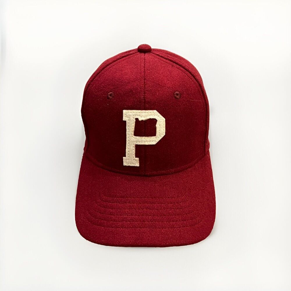 Portland Gear Mens Red “P” Oregon Map Wool Blend Leather Strapback Hat Cap